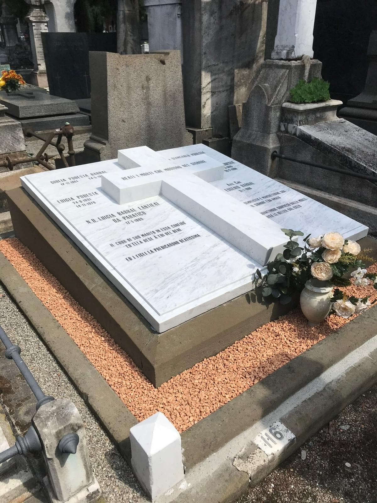 Tomba Famiglia Podestà — confronto 2 — dopo